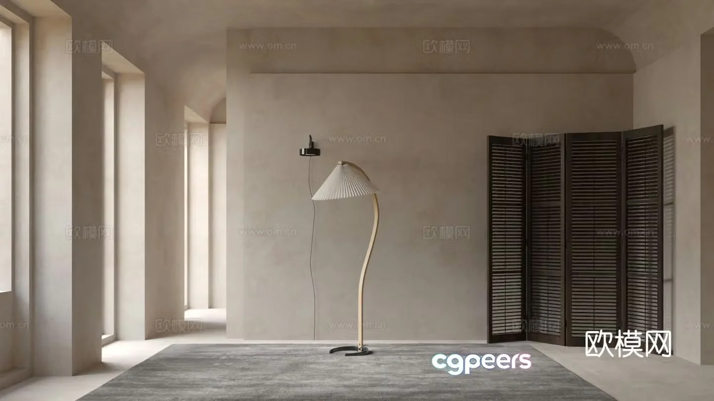 GUBI modern floor lamp 3d model