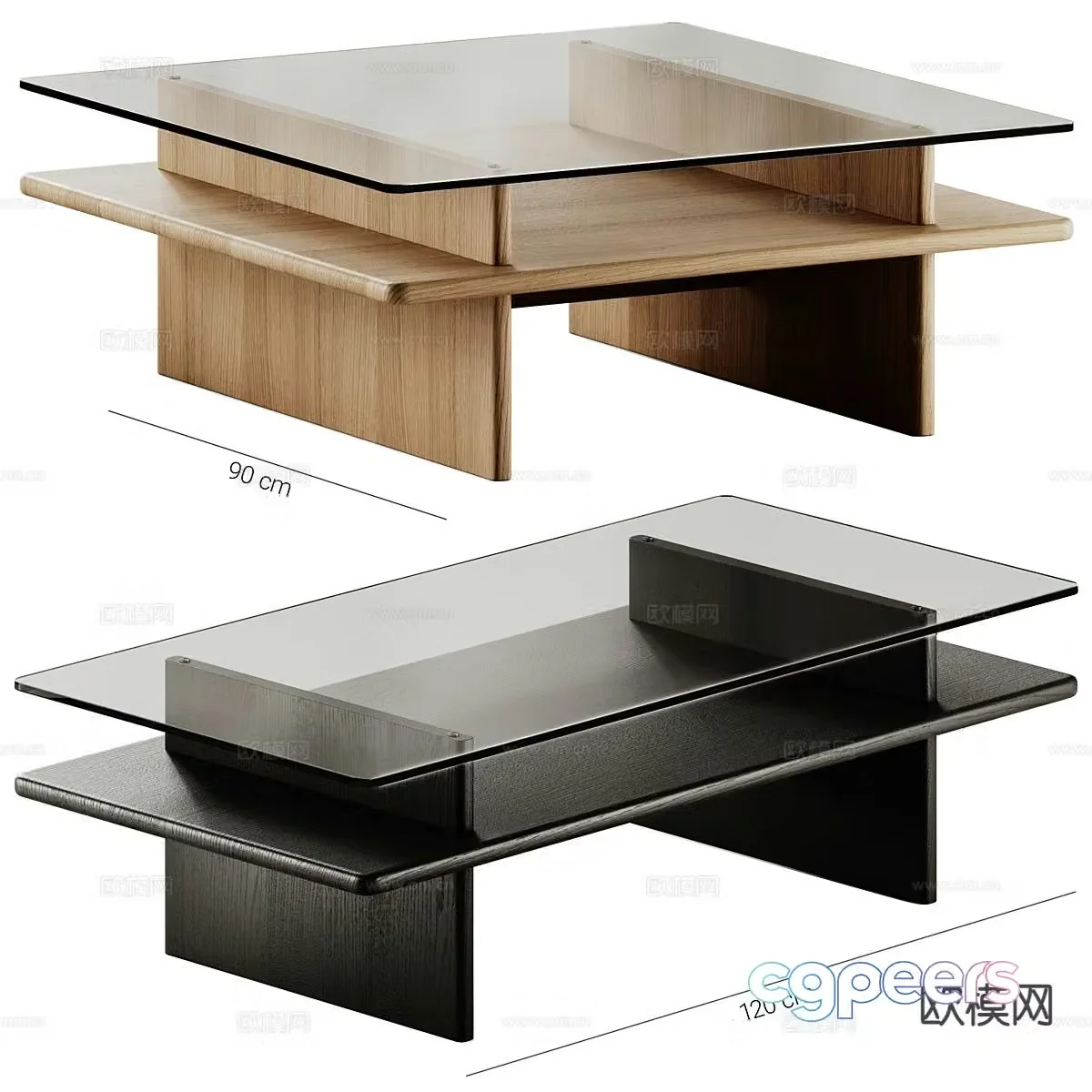 Wabi-sabi coffee table 3d model