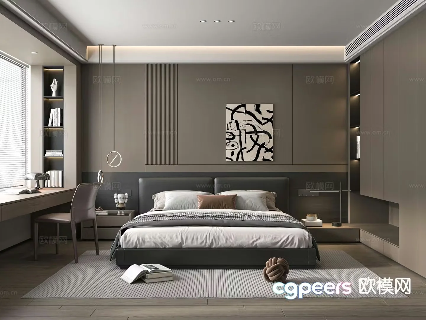 Italian style bedroom master bedroom 3d model