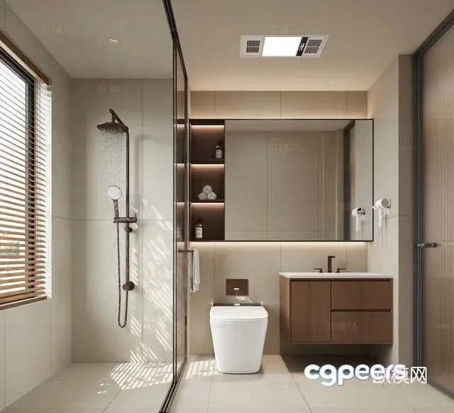Modern Bathroom 3D Model – 6655 – CORONA Render