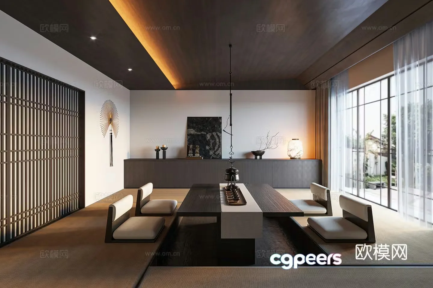 New Chinese tea room 3D model
