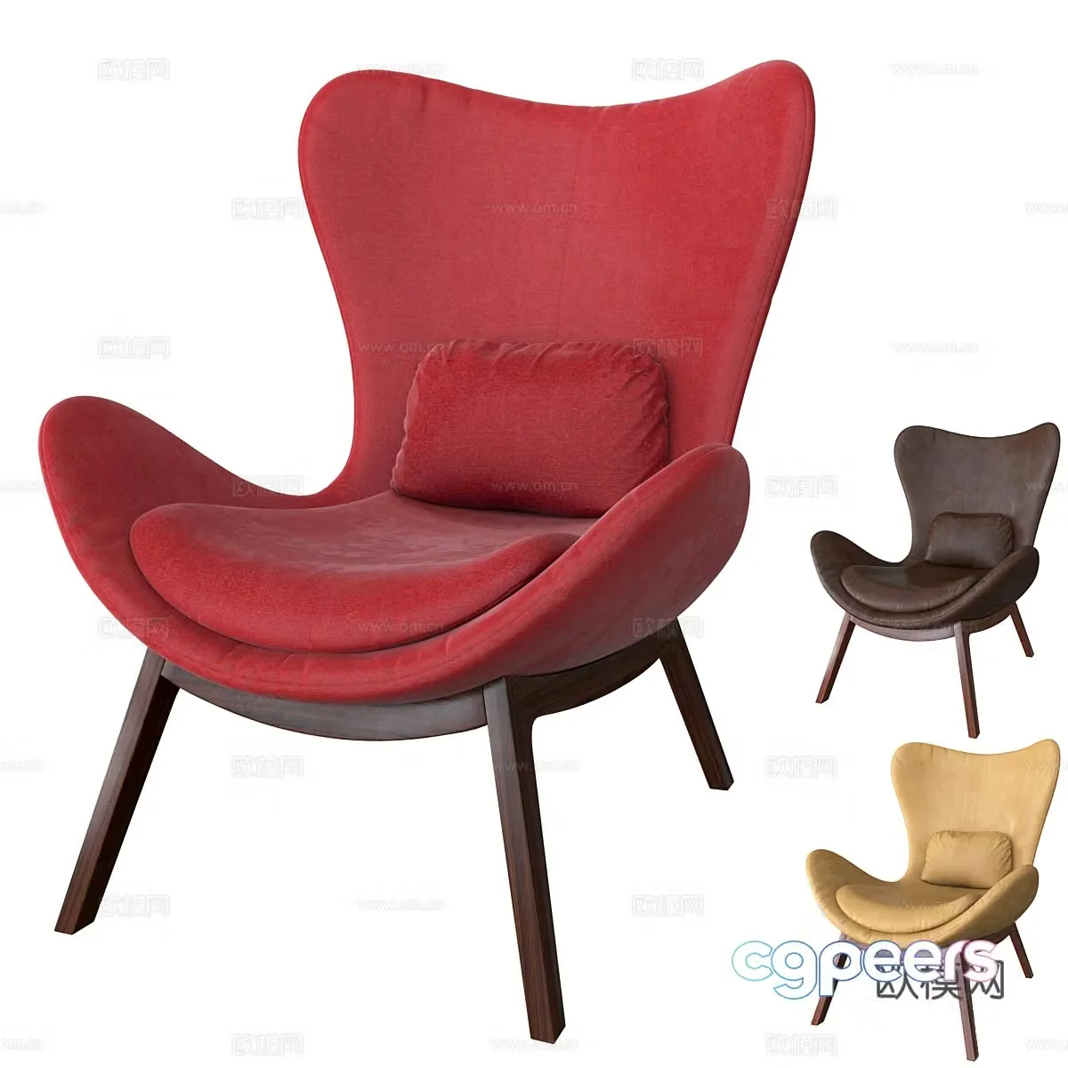 Modern Italian Hethum Armchair 3d Model