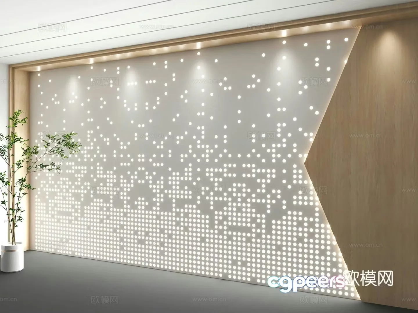 Modern background wall Entrance background wall Front desk background Punch background wall Random hole background wall 3d model