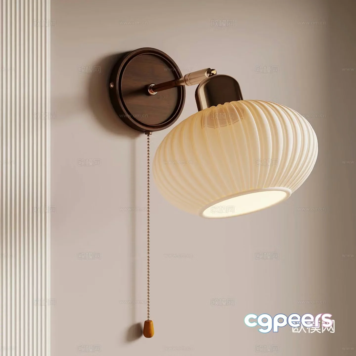 French medieval wall light 3D model