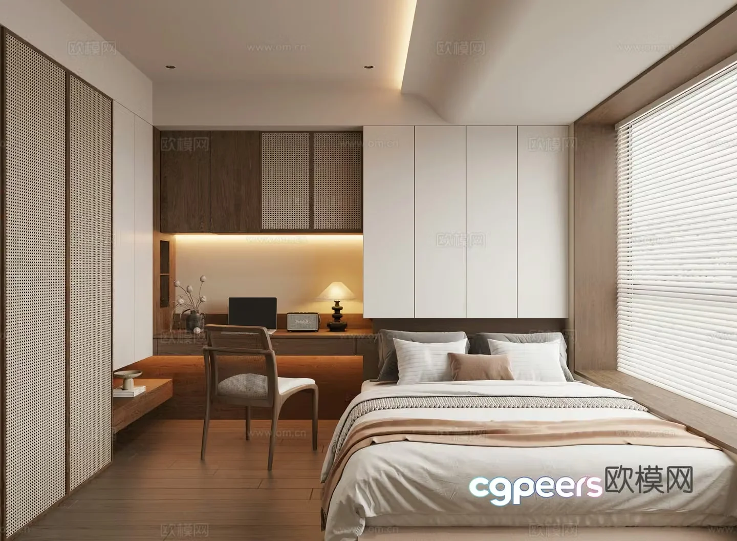 Middle style tatami bedroom 3d model