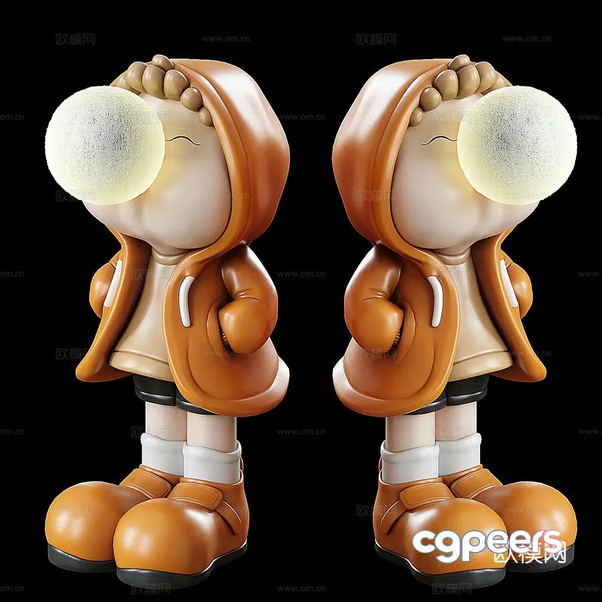 Modern simple sculpture ornaments Figure 3D model