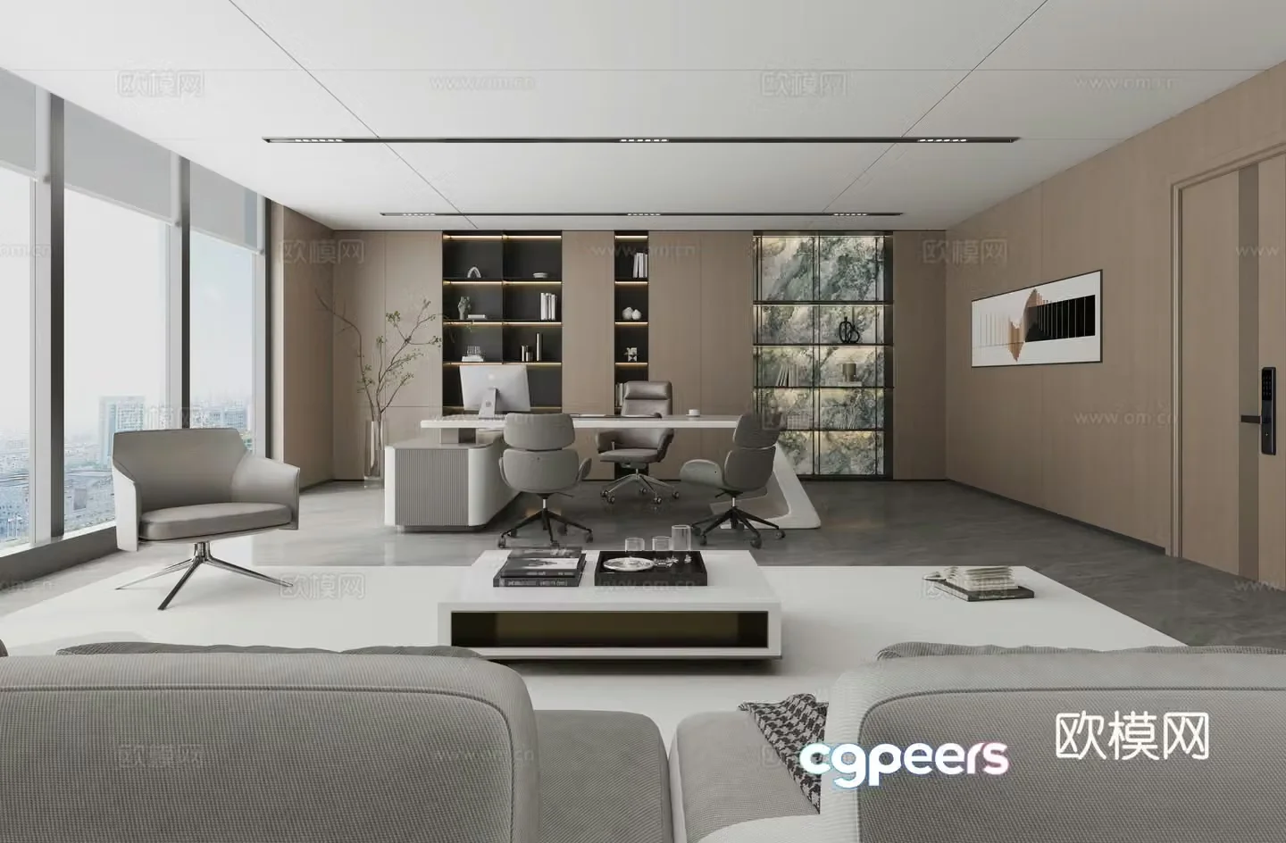 Modern manager office 3d model