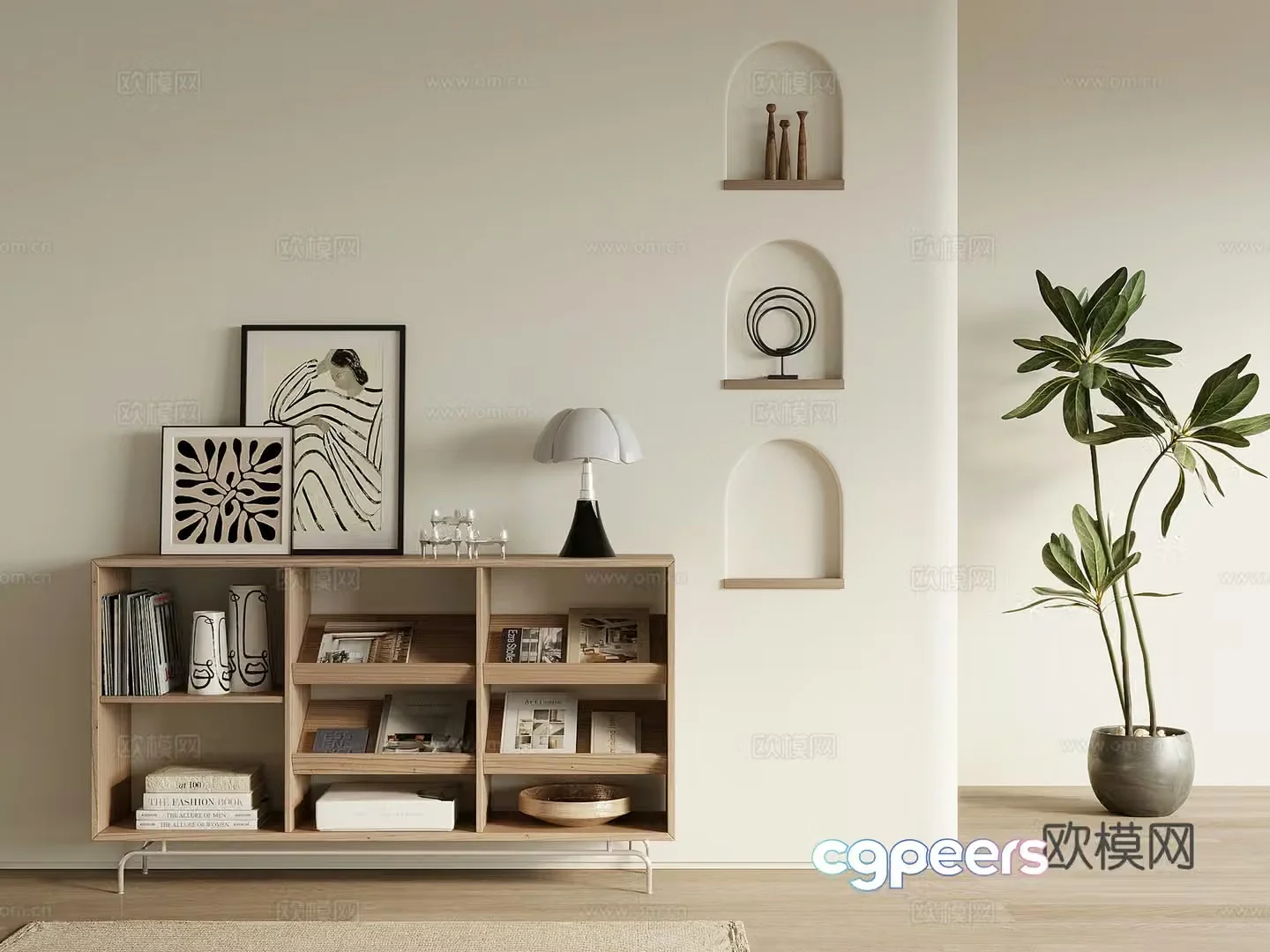 Wasabi Wind Entrance Cabinet Side Cabinet 3D Model