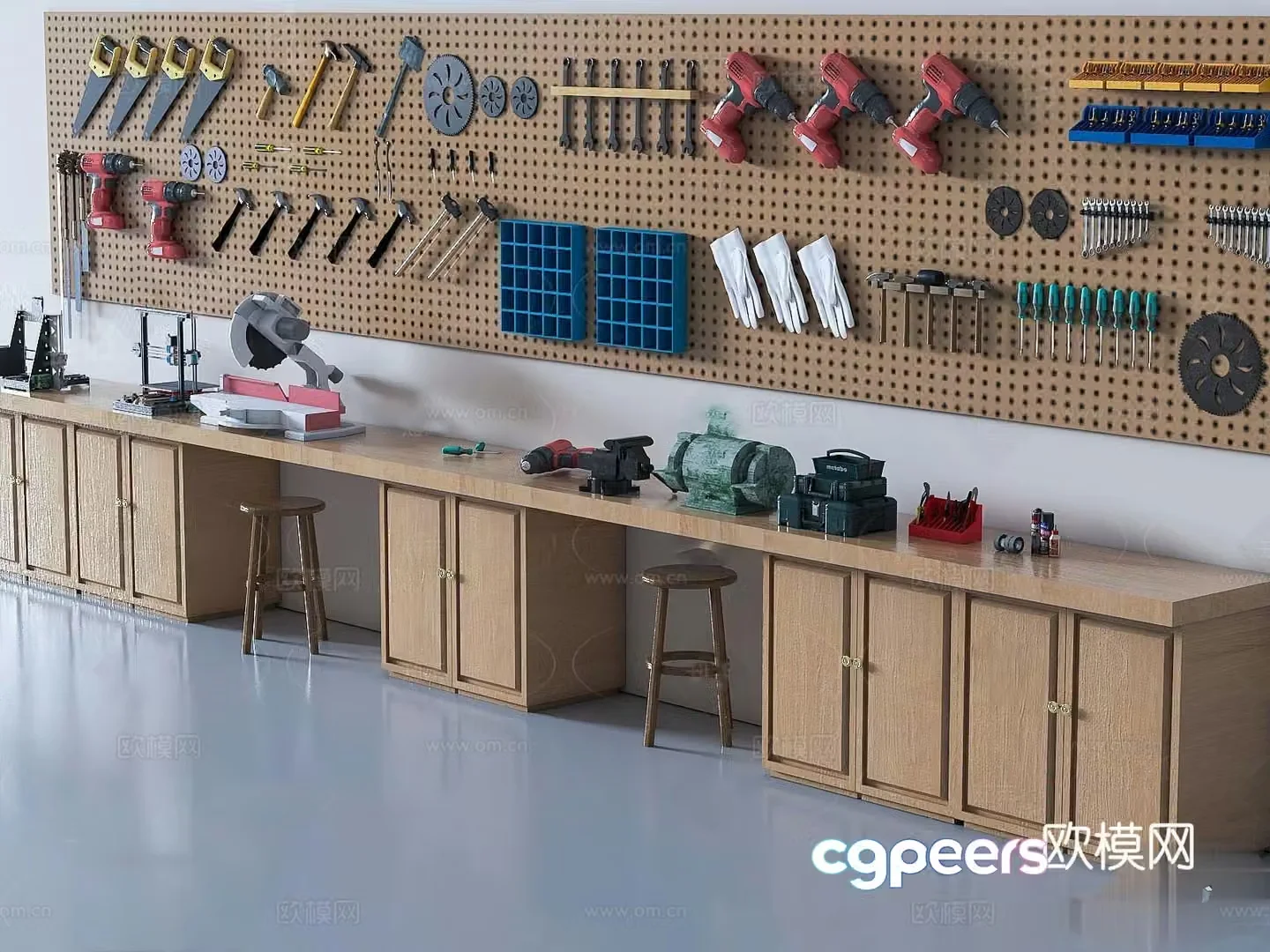 Tool table workbench 3d model