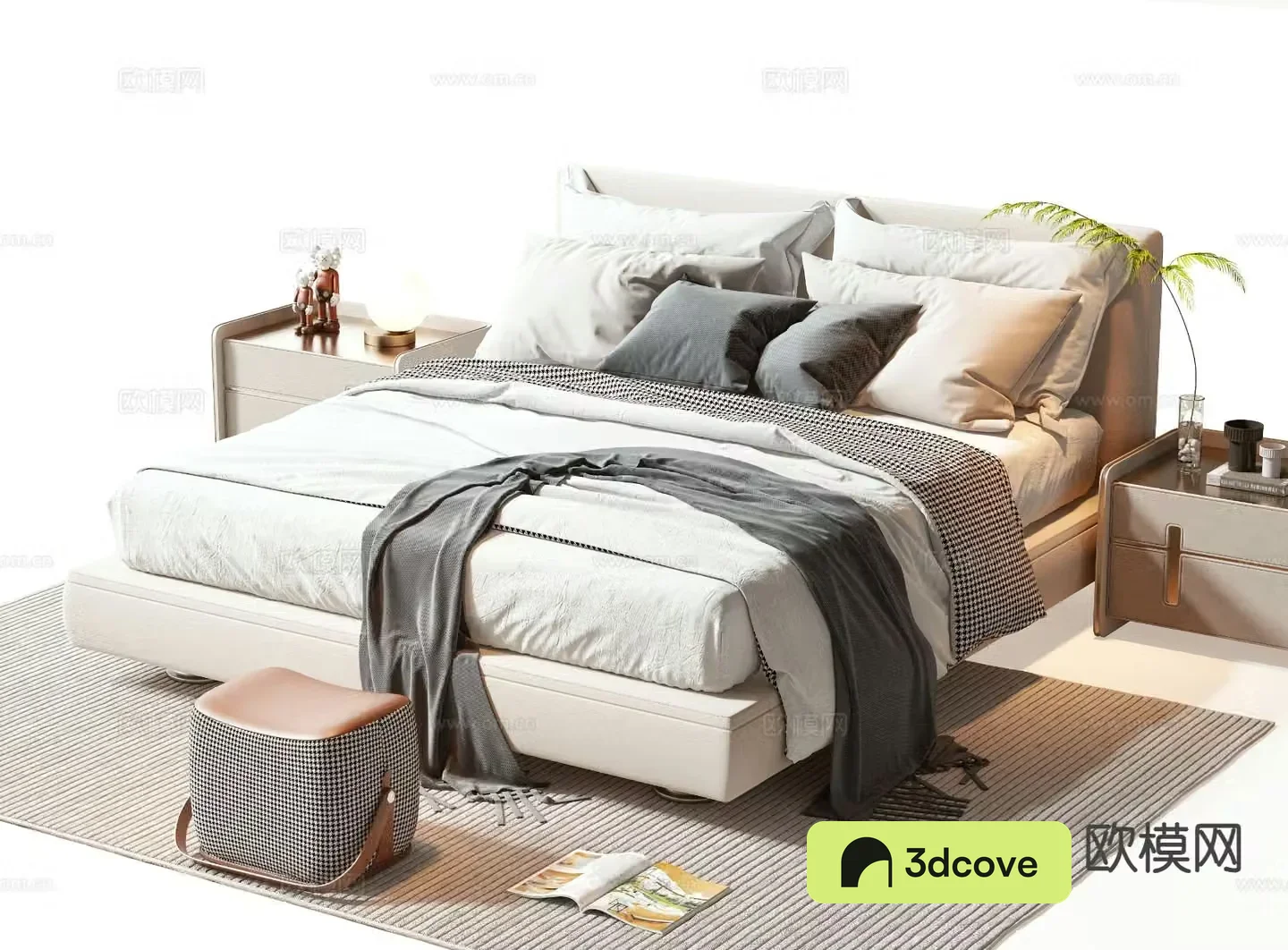 Modern double bed