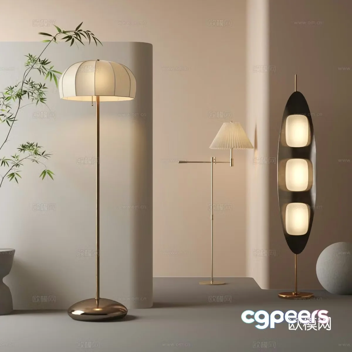 Modern floor lamp 3d model