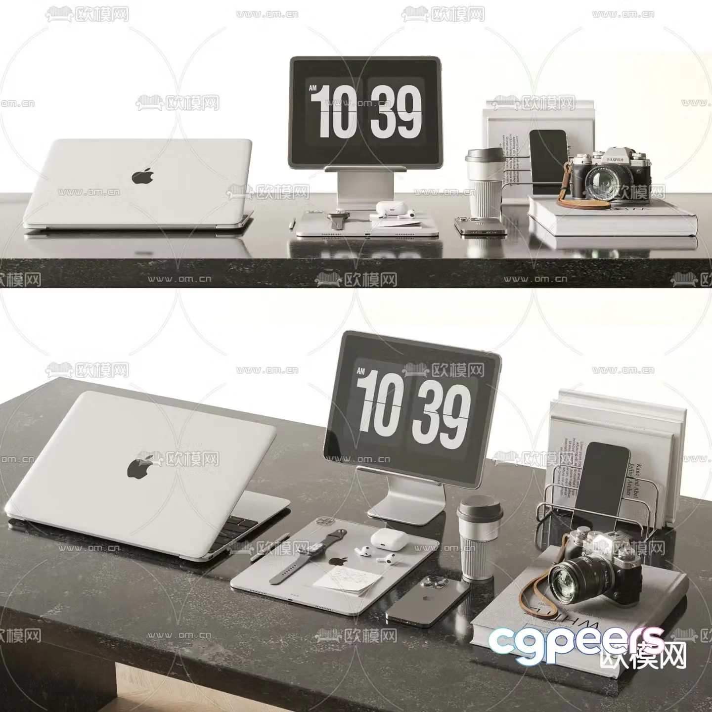 computer office supplies 3d model