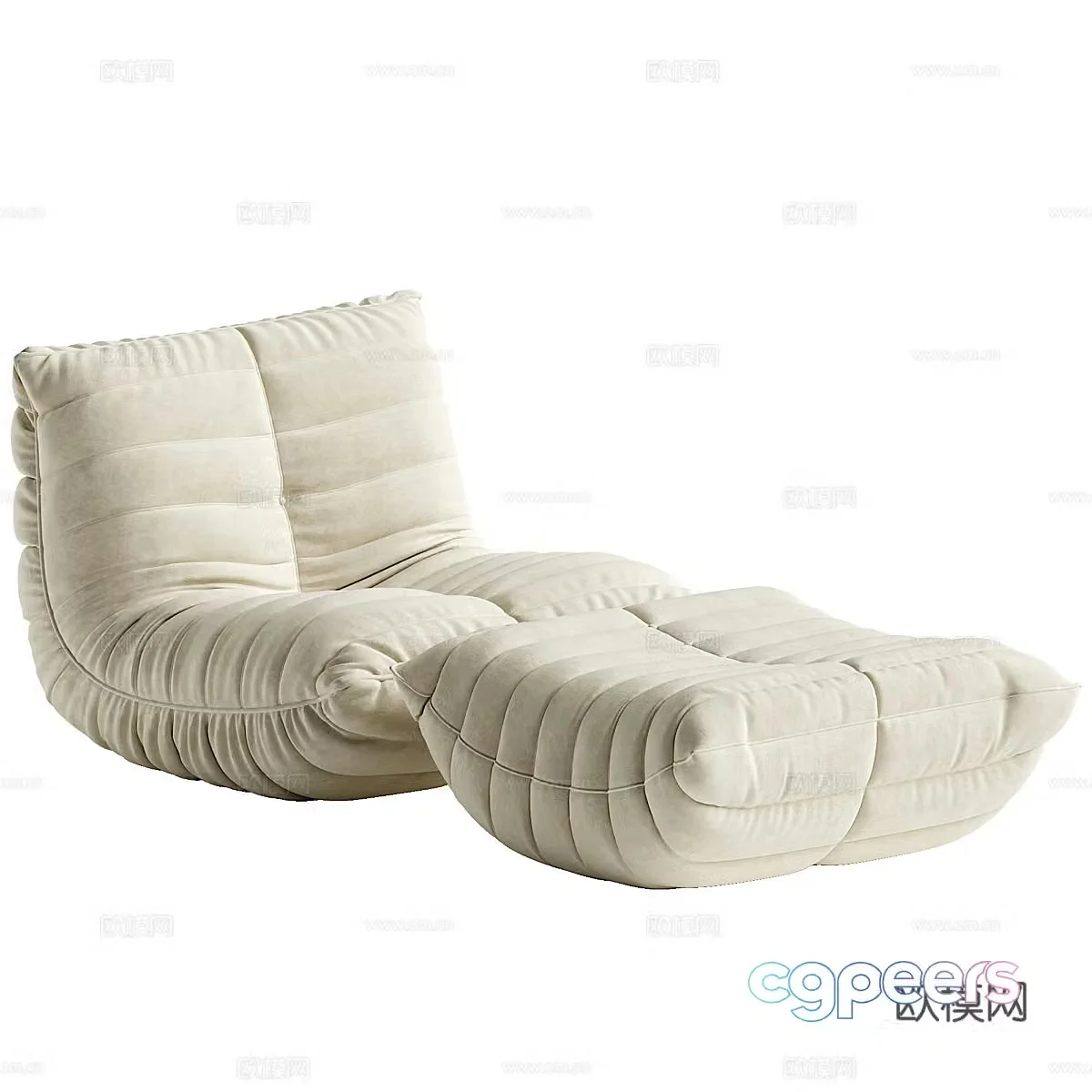 Modern Italian bean bag casual sofa 3d model