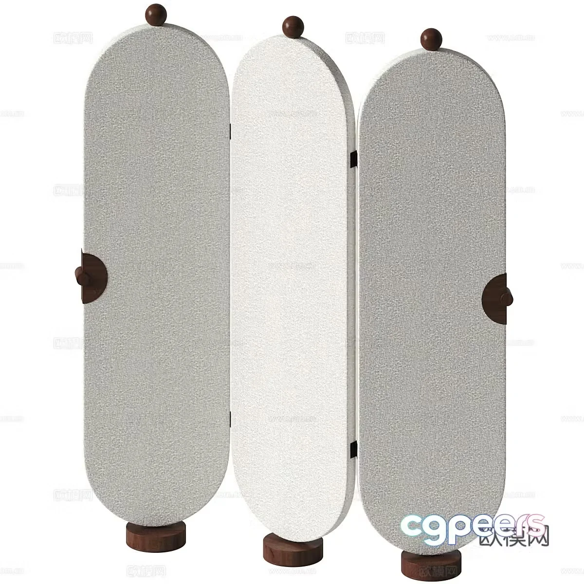 Middle-aged screen Middle-aged partition Art screen Fabric screen Fabric partition Art partition 3D model