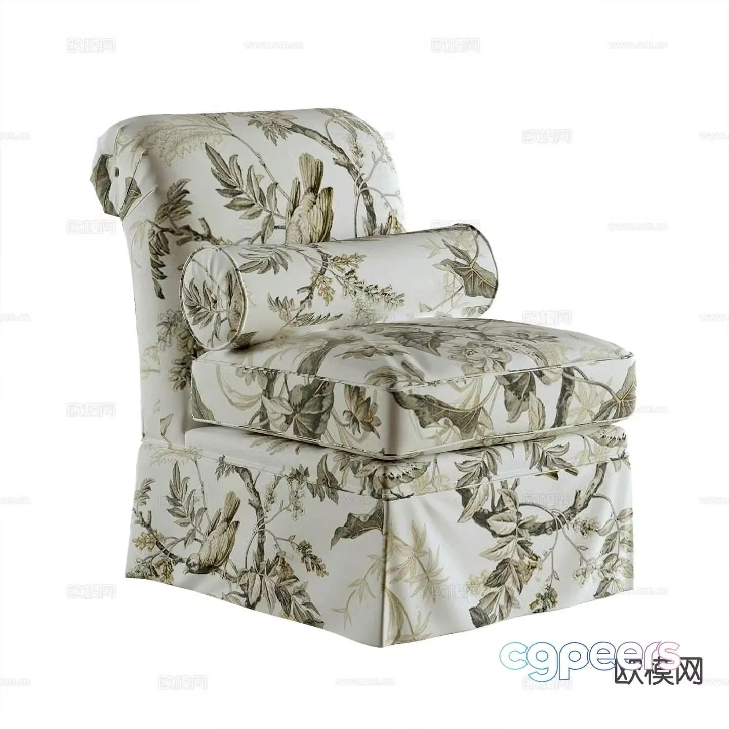 American single sofa 3d model