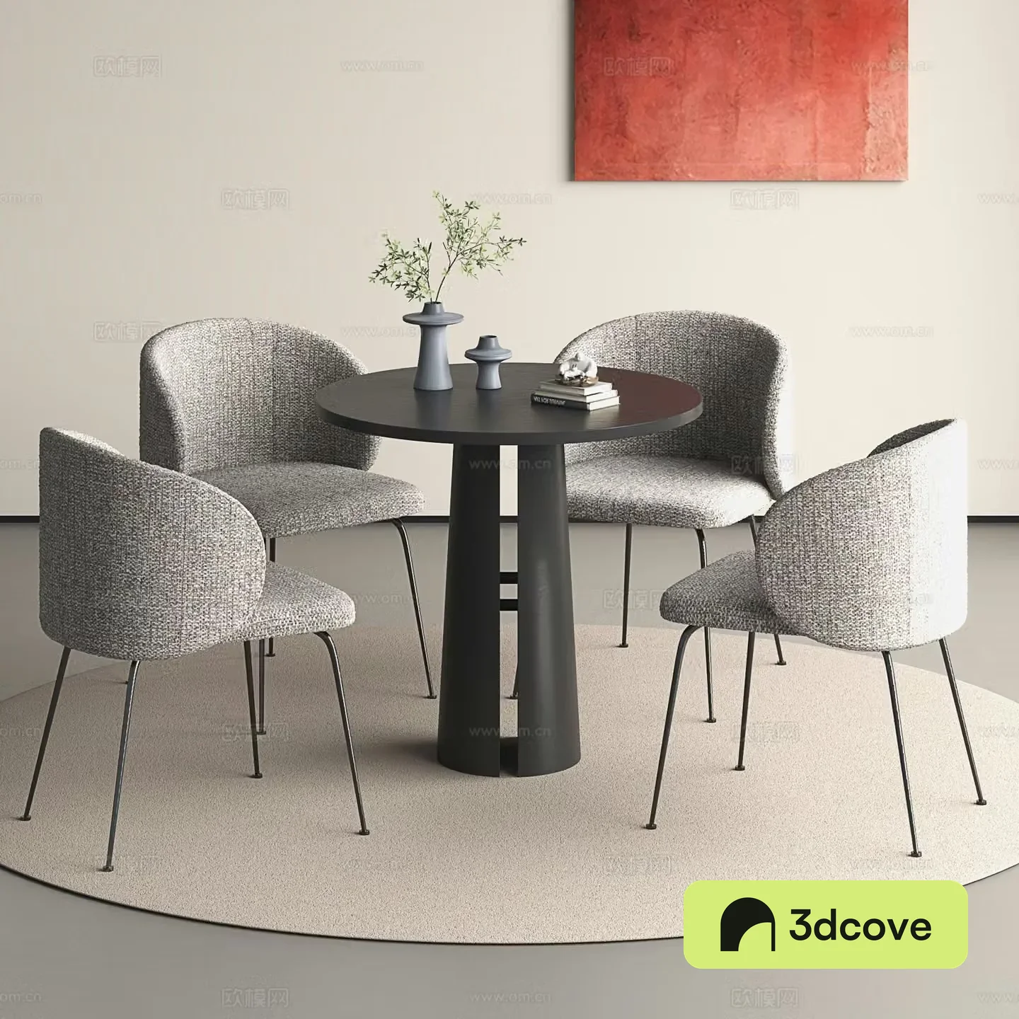 Modern negotiation table and chairs coffee table and chairs leisure table and chair combination round table