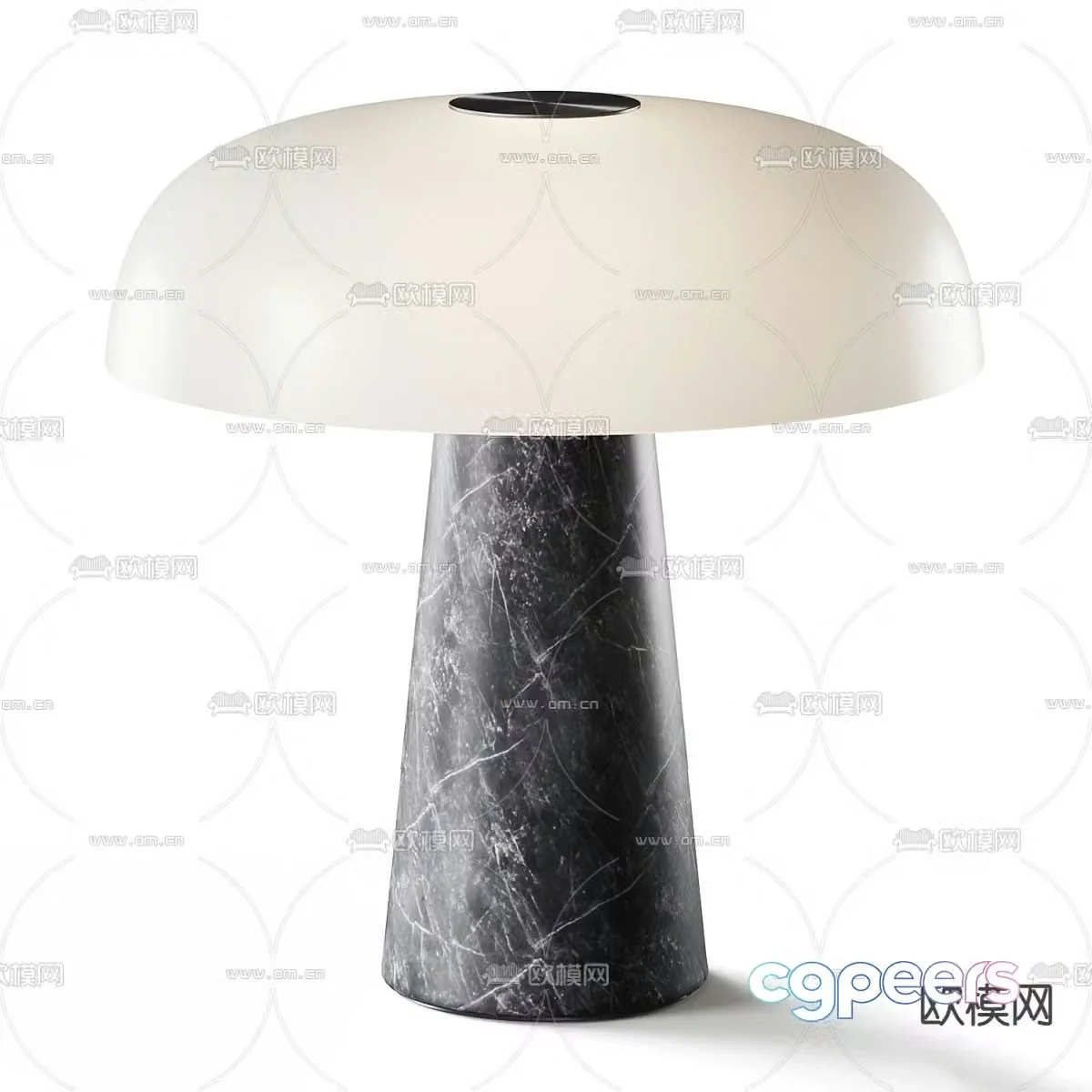 west elm table lamp 3d model