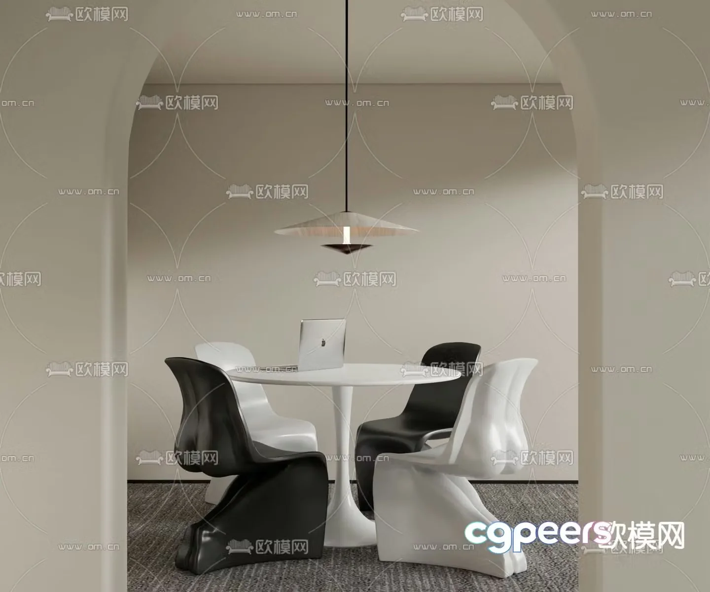 Human body leisure chair leisure table and chair 3d model
