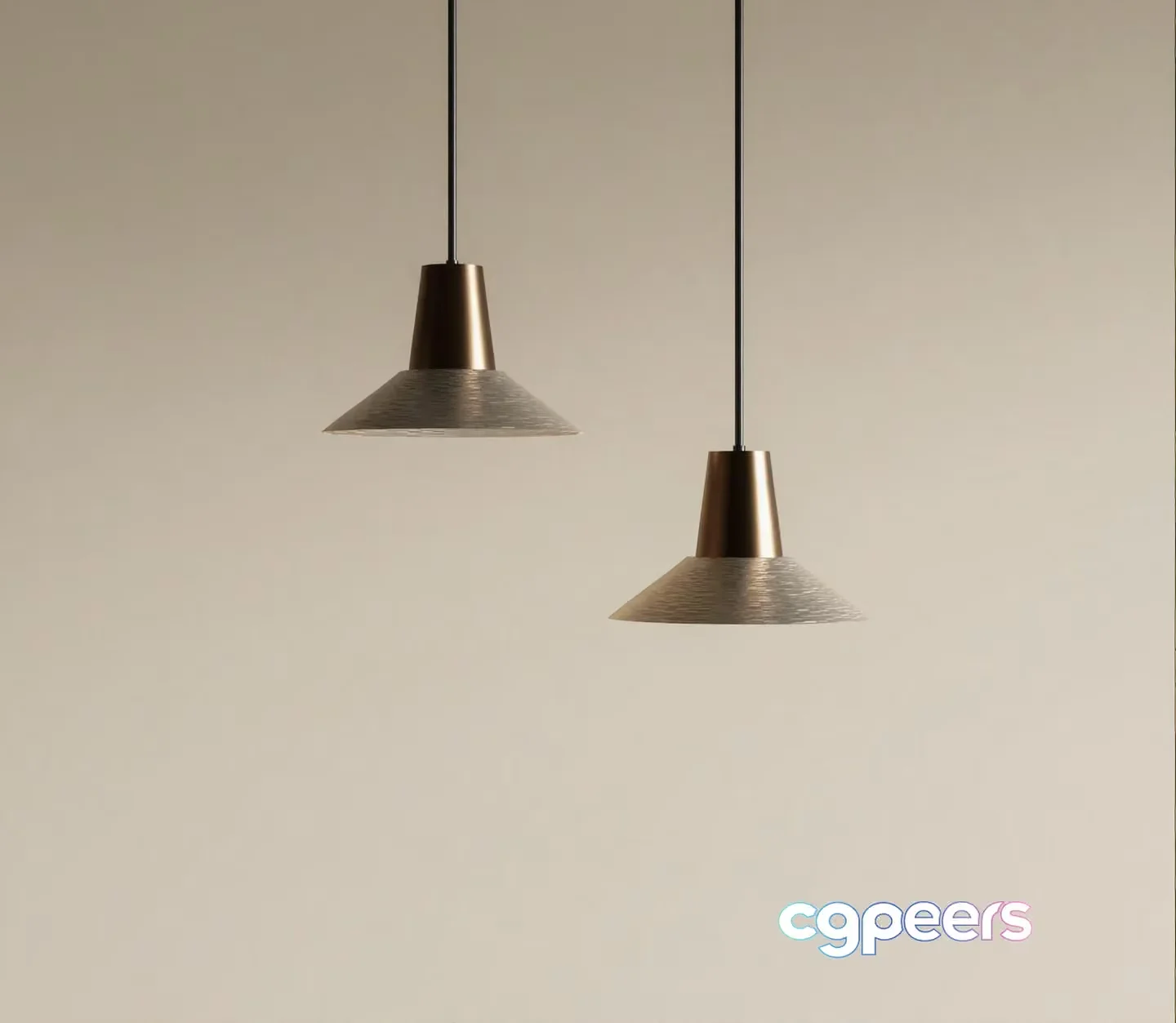 Gold Light Fixtures 3D Model – 5613 – VRAY Render