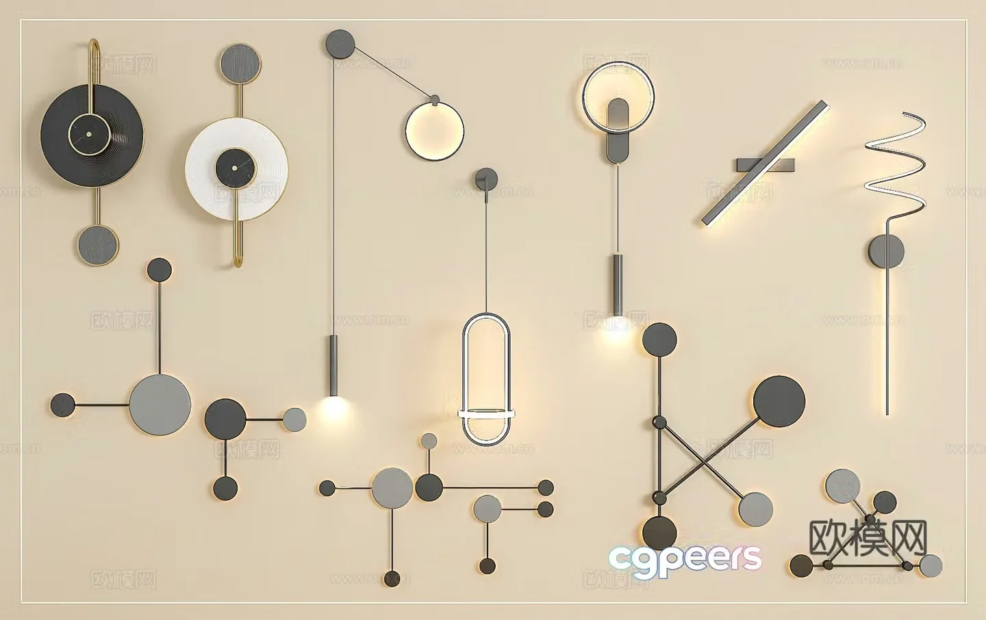 Modern wall lamp Crystal wall lamp Long wall lamp Metal wall lamp Glass wall lamp 3D model
