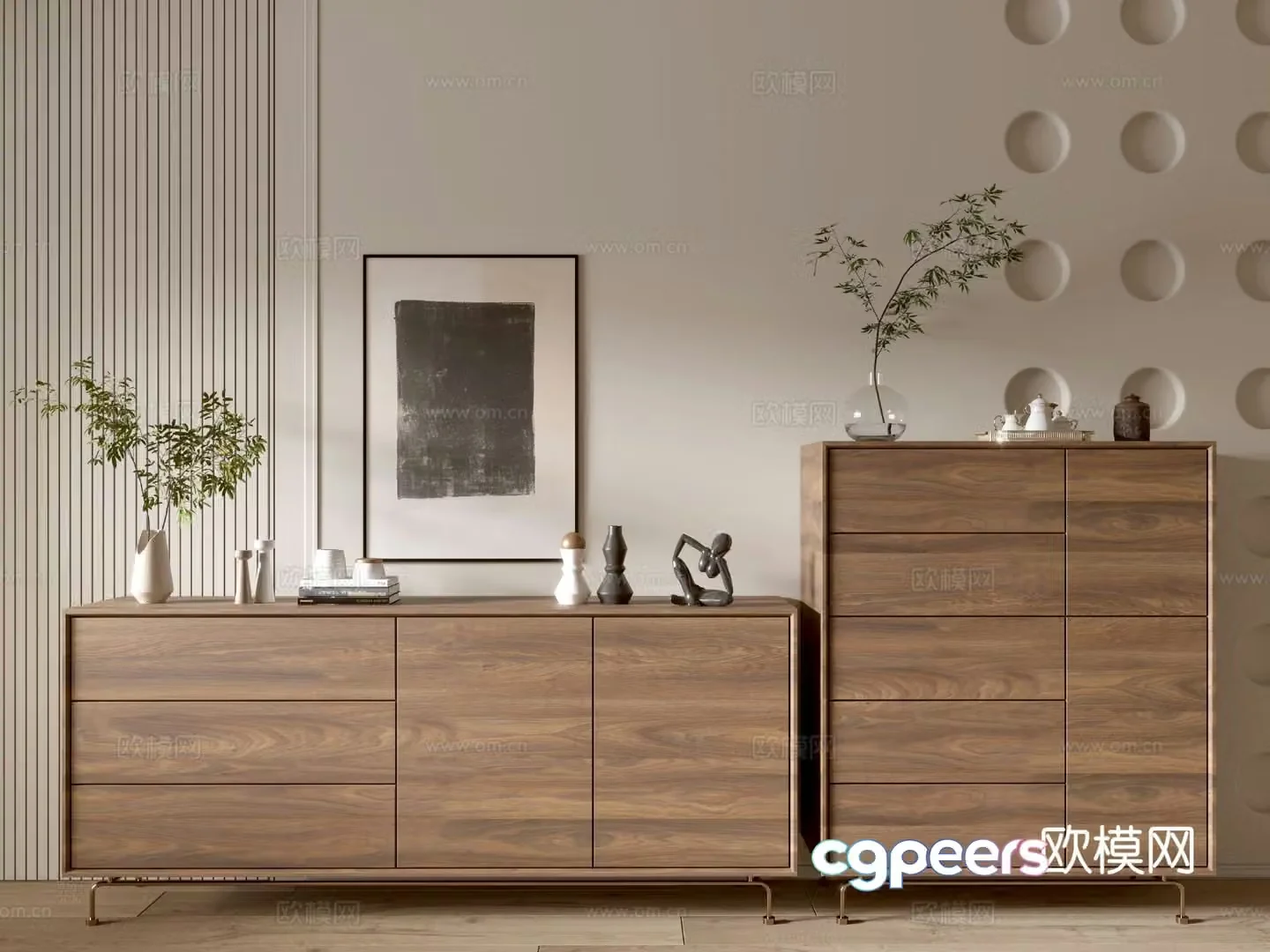 Modern wood grain cabinet minimalist wind cabinet whole cabinet sideboard cabinet balcony cabinet storage cabinet 3d model