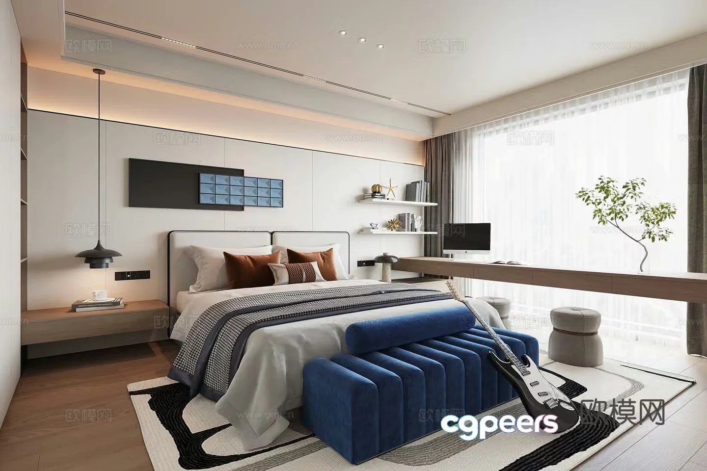 Modern bedroom boy’s room 3d model