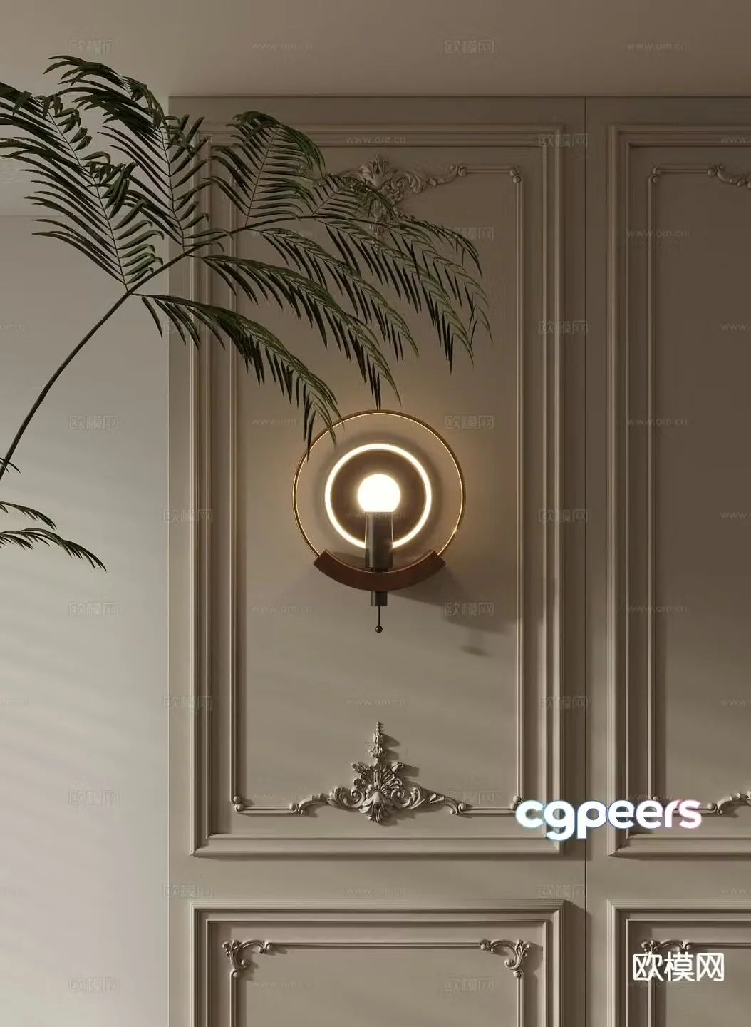 French wall lamp bedside wall lamp 3d model