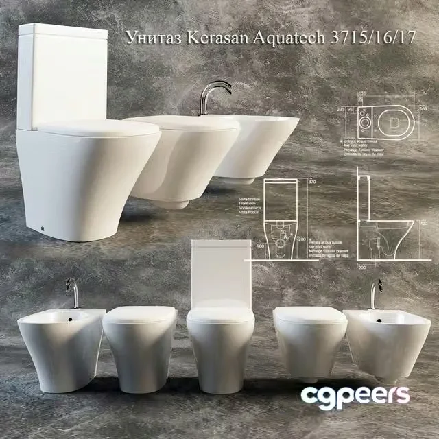3ds Max Free – Kerasan Aquatech 3717 16 15