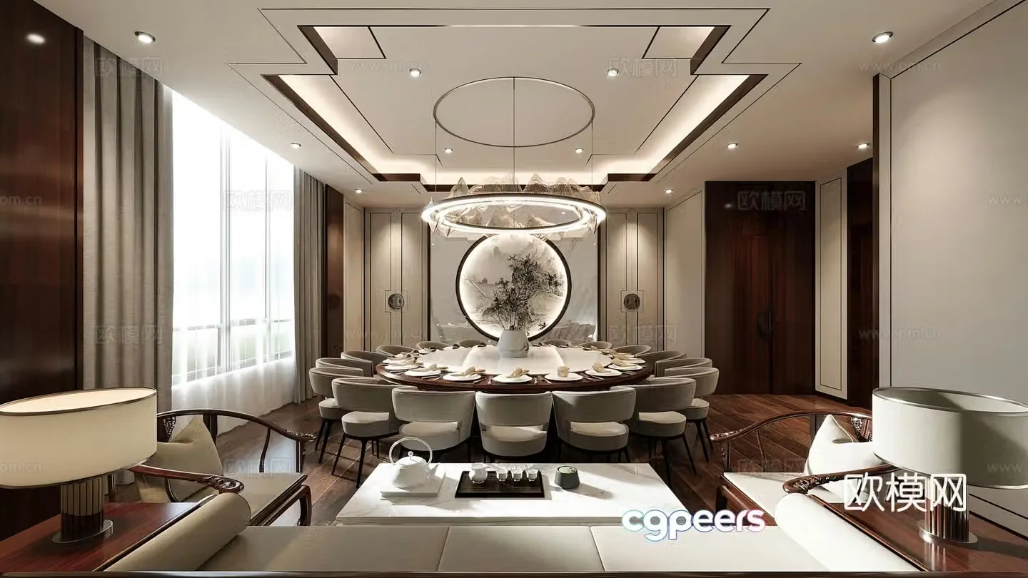 New Chinese private room 3D model