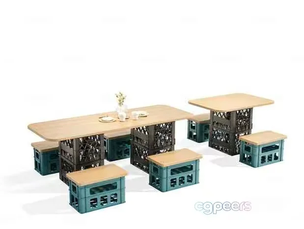 Rustic Dining Table 3D Model – 4179 – CORONA Render