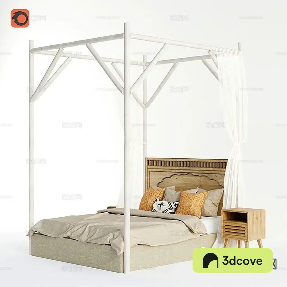 Southeast Asian double bed