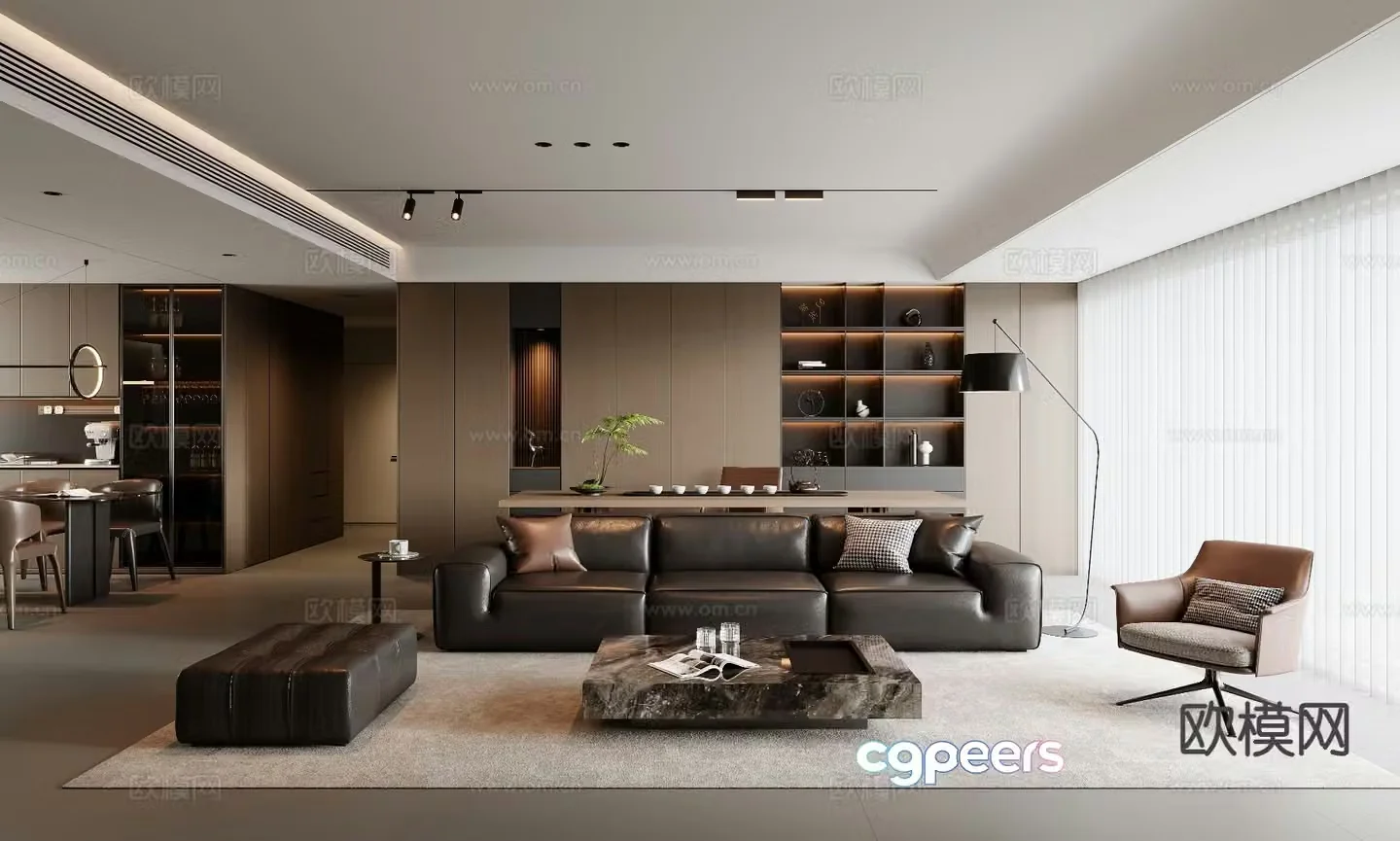 Italian living room 3d model