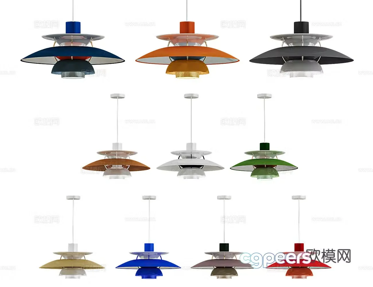 UFO chandelier 3d model