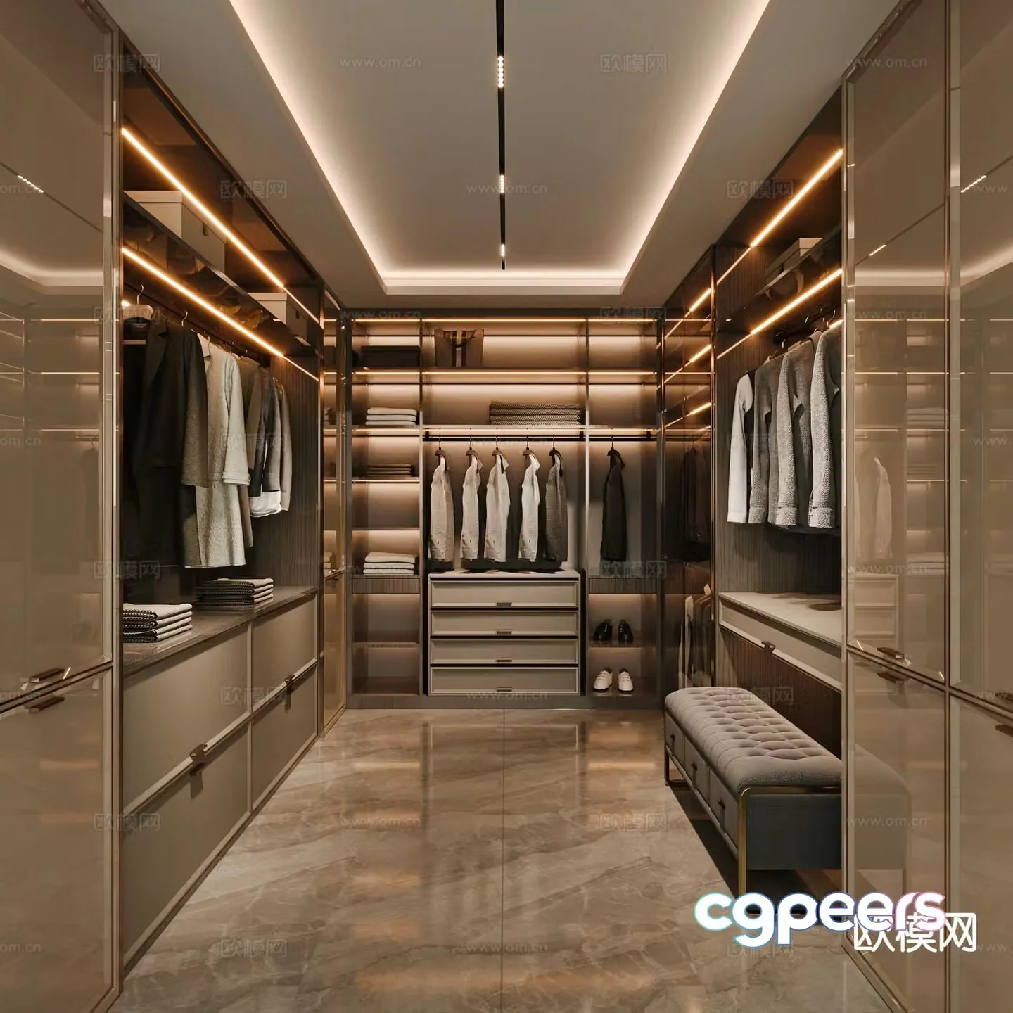 Modern cloakroom 3d model