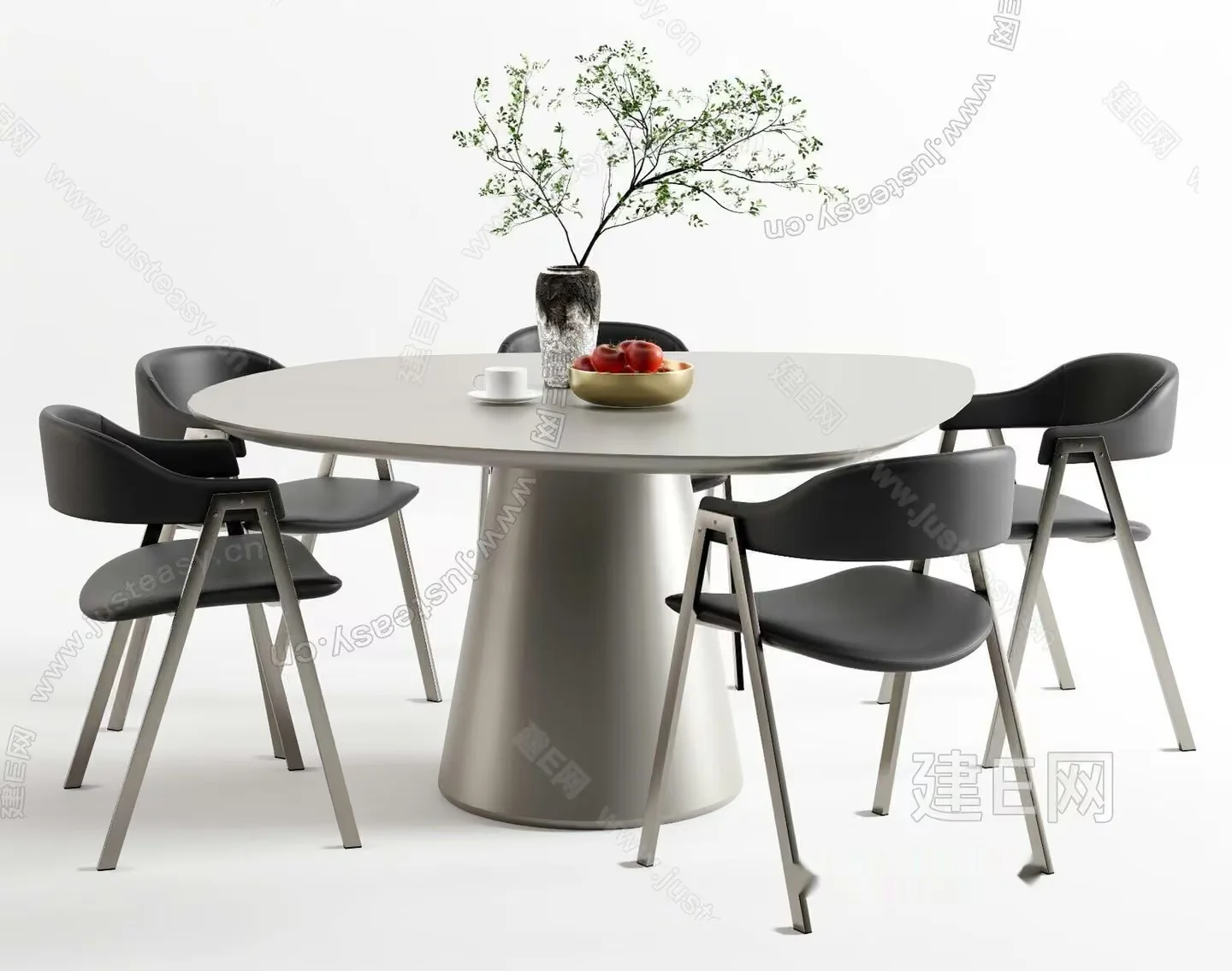 A Modern Dining Table 3D Model – 10470 – CORONA Render