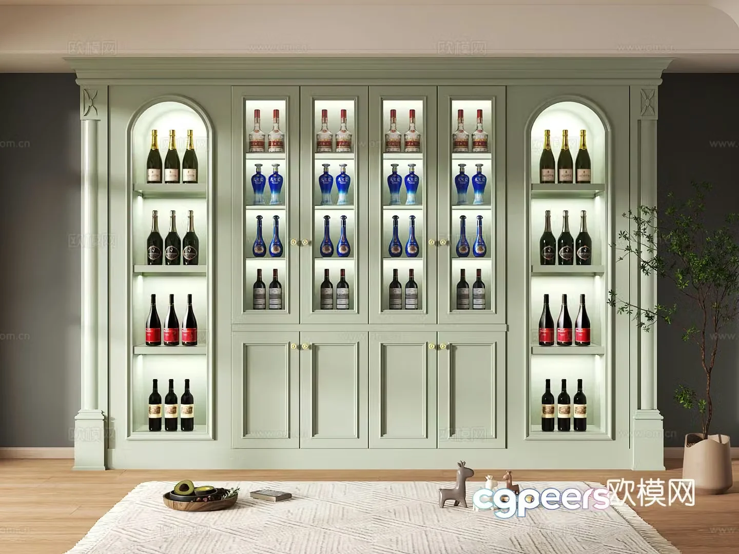 Wine cabinet design Wine cabinet red wine cabinet bar wine cabinet partition wine cabinet 3D model