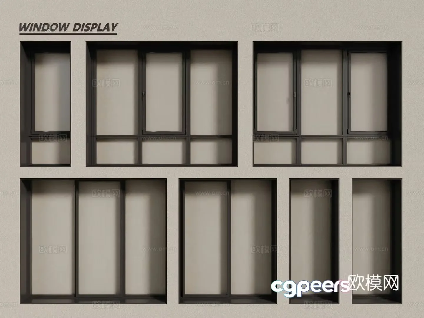 Modern windows aluminum alloy windows casement windows floor-to-ceiling windows 3d model