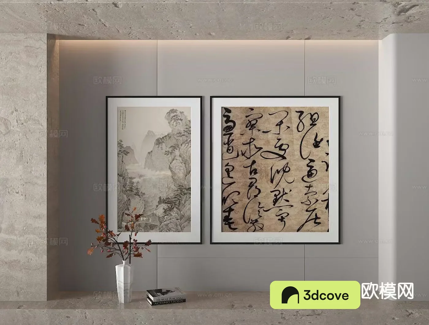 New Chinese style decorative painting calligraphy and painting ancient painting