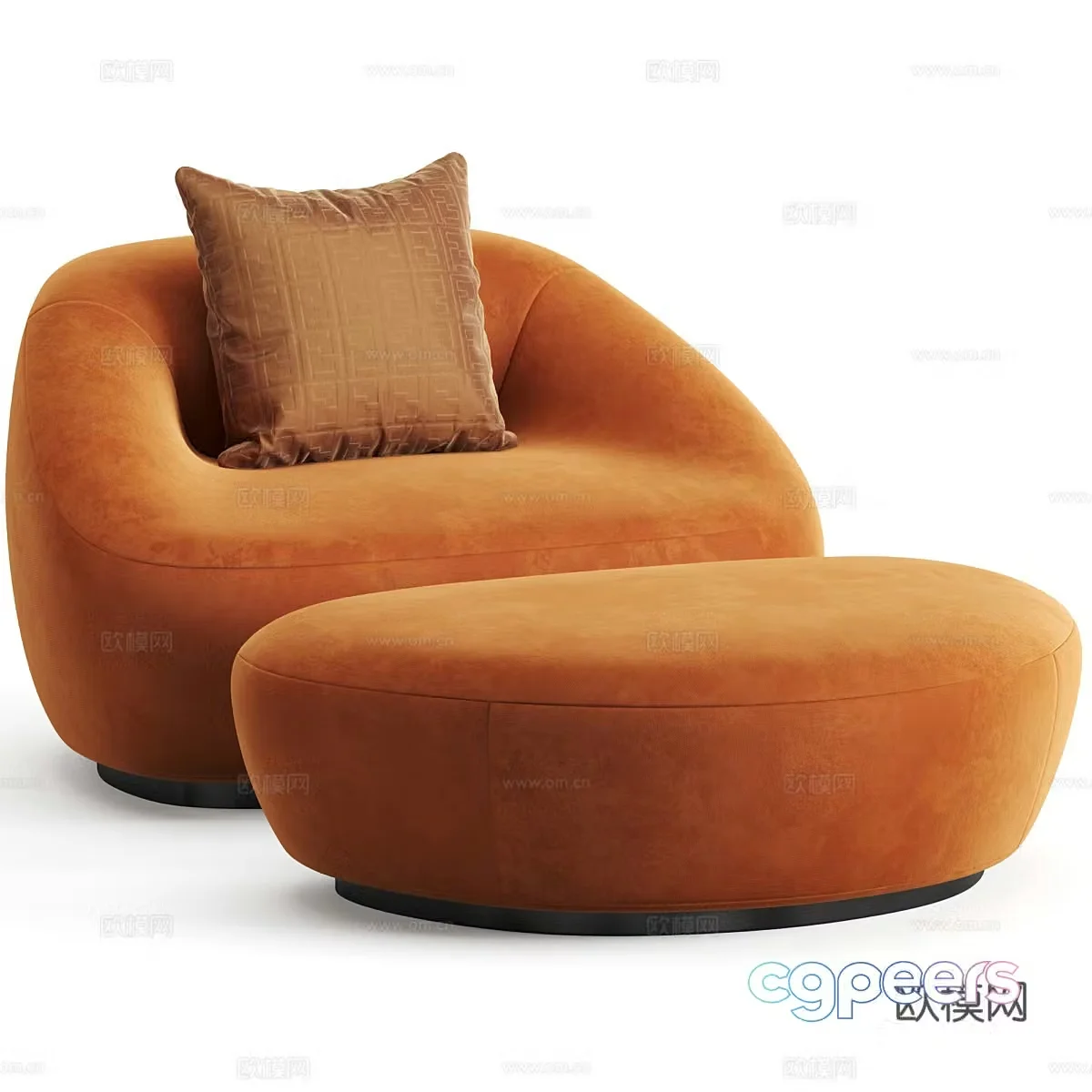 Sofa coffee table combination 3D model