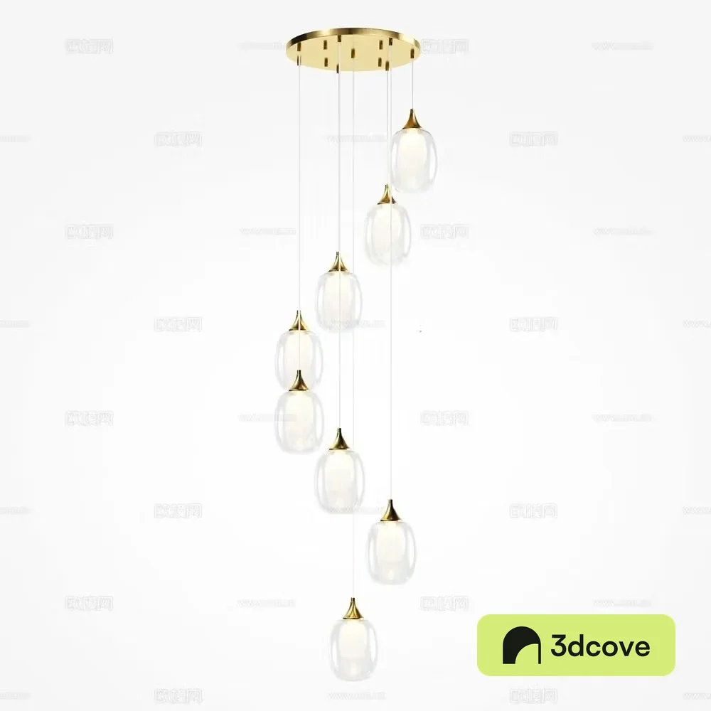 Modern glass chandelier