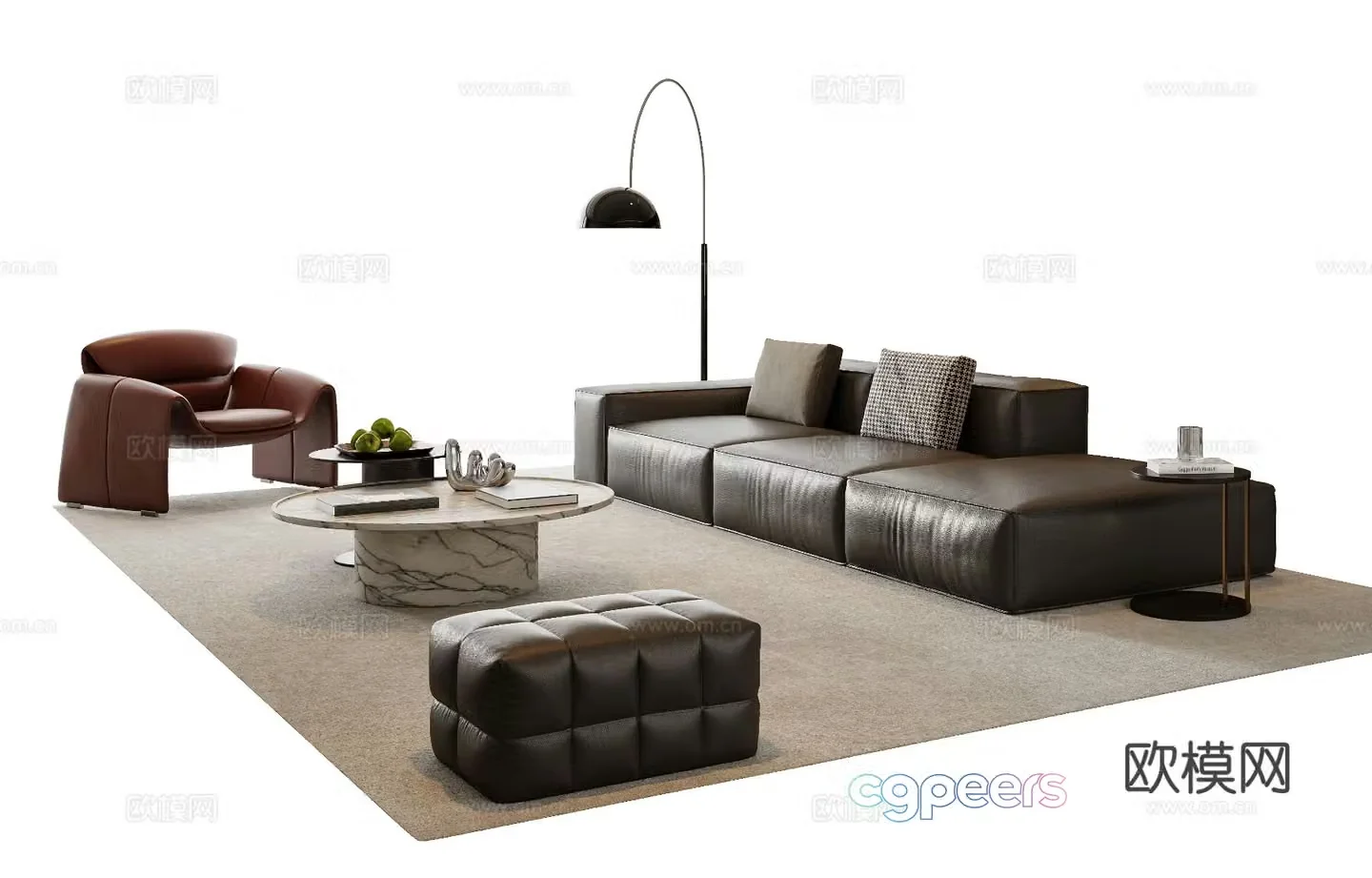 Sites Sofa Coffee Table Sofa 3D Model