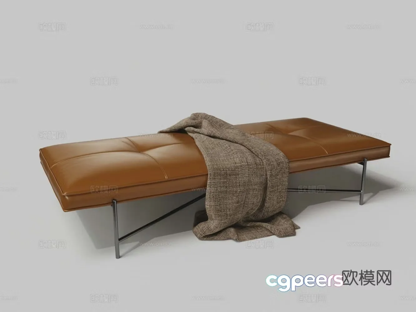 Modern leather pedal 3d model