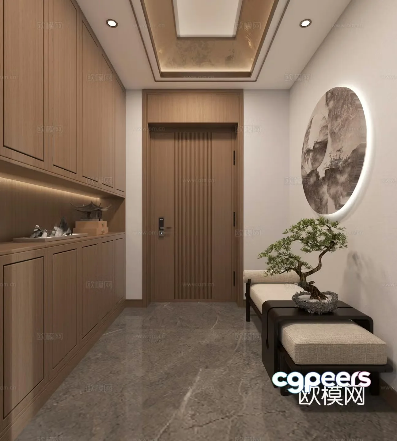 New Chinese style entrance 3D model