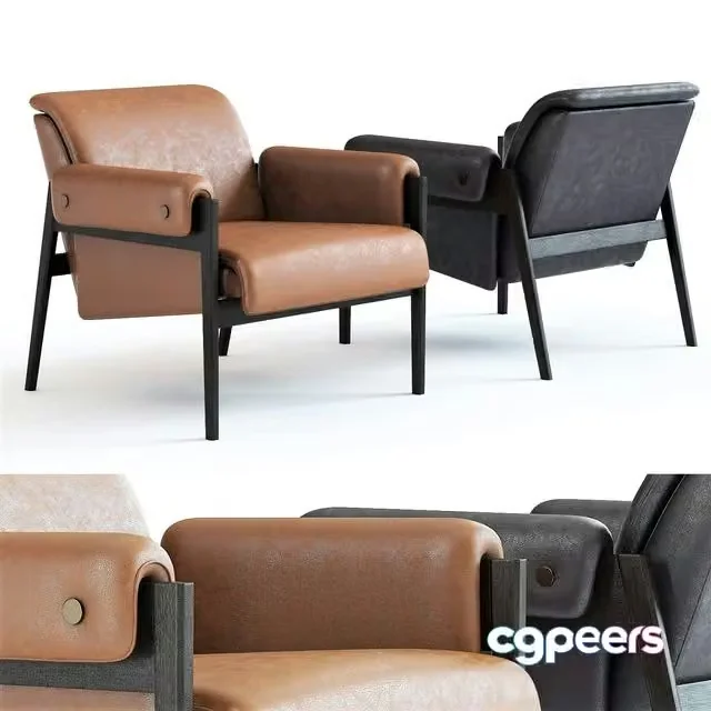 3ds Max Free – West Elm Stanton Leather Chair