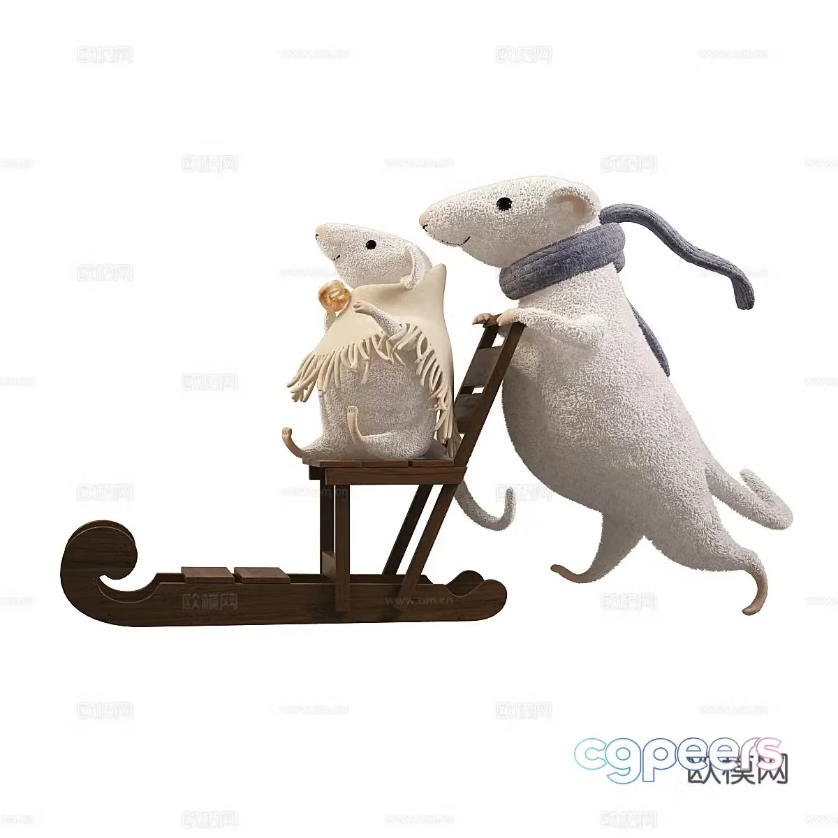 Mouse plush toy 3D model