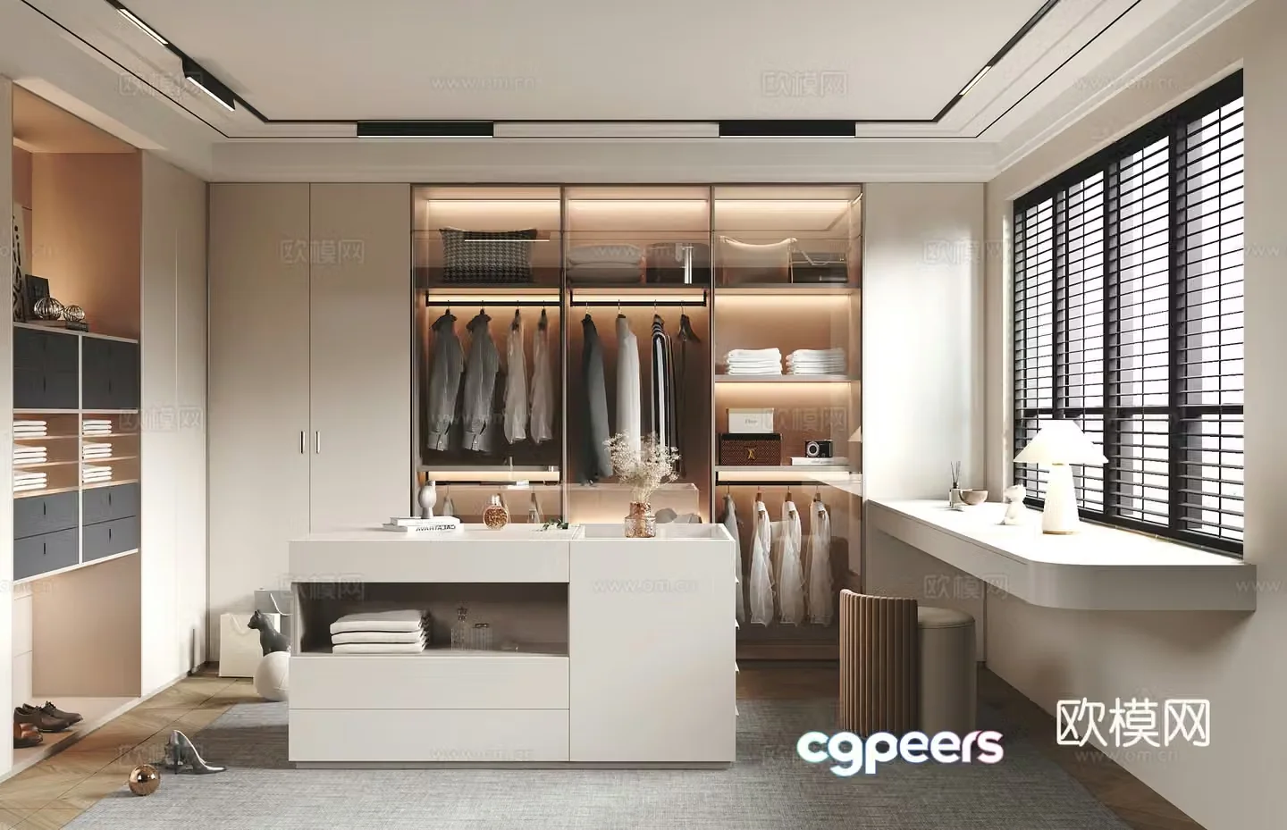 Modern cloakroom 3d model