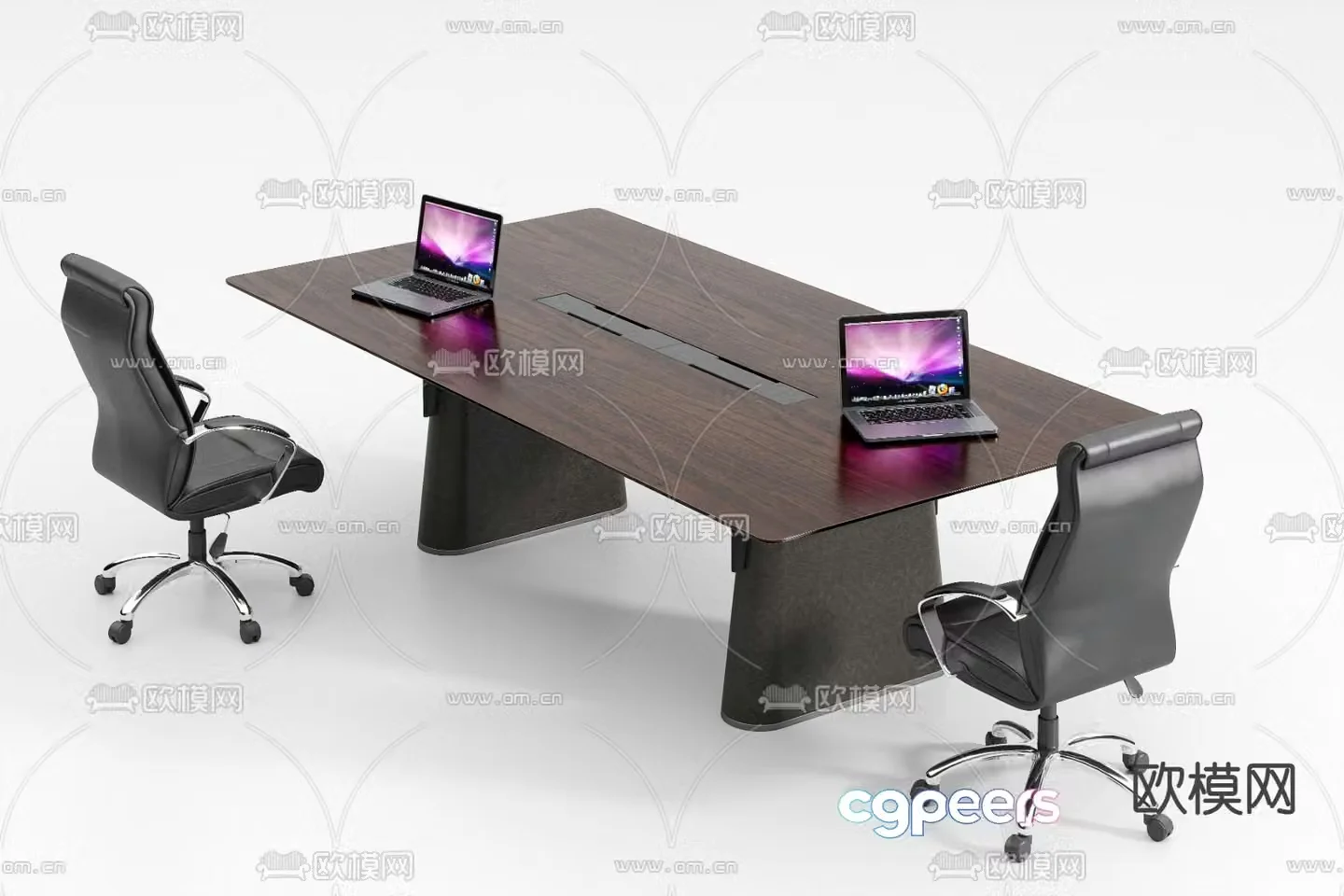 Conference tables and chairs 3d model