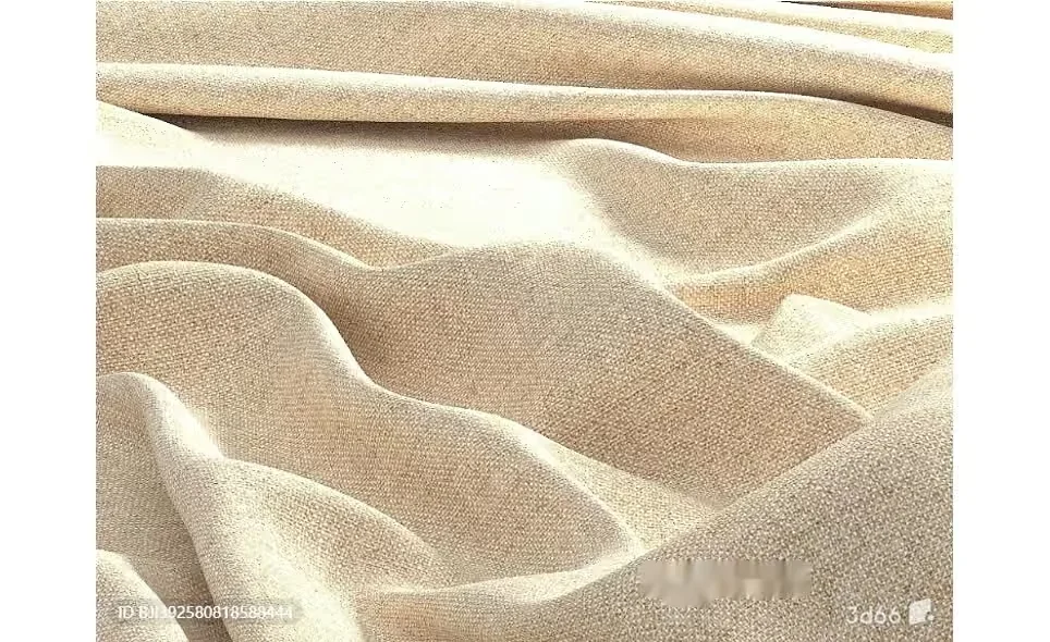 Cream-Colored Fabric 3D Model – 13032 – VRAY Render
