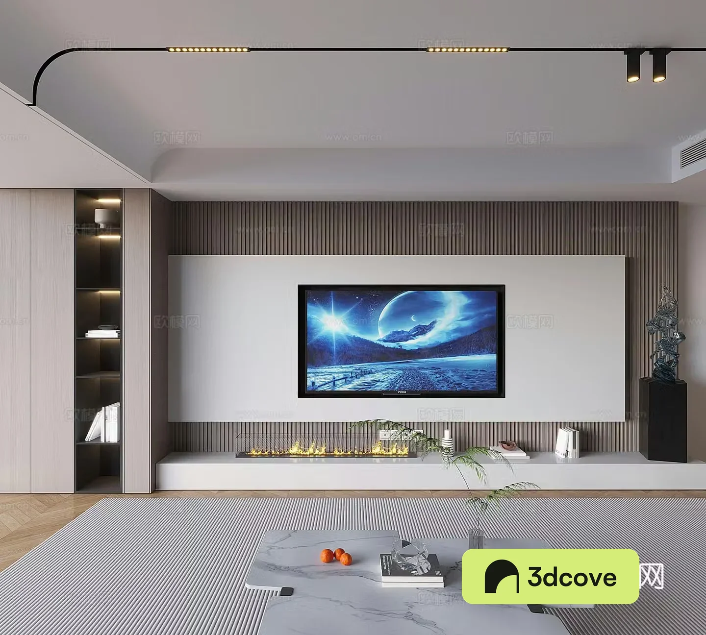 Modern background wall TV background