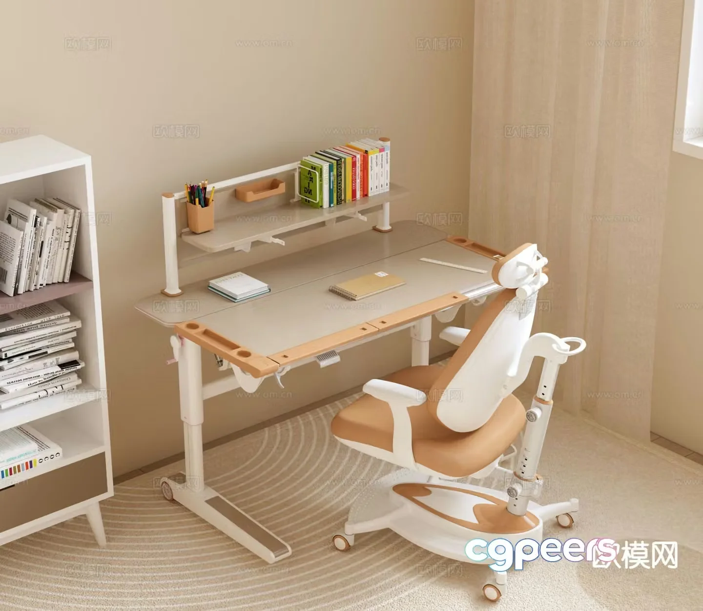 Children’s desk study table 3d model